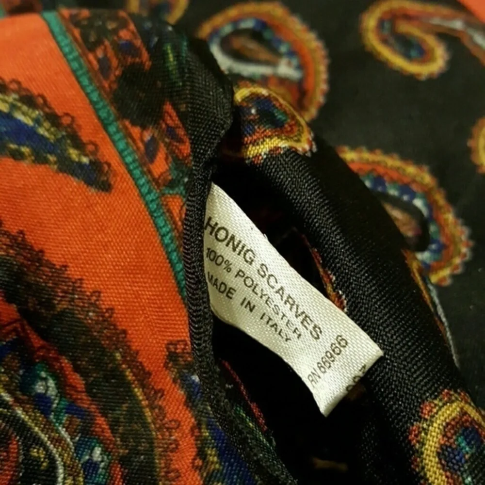 Vintage‎  silky Italian paisley scarf